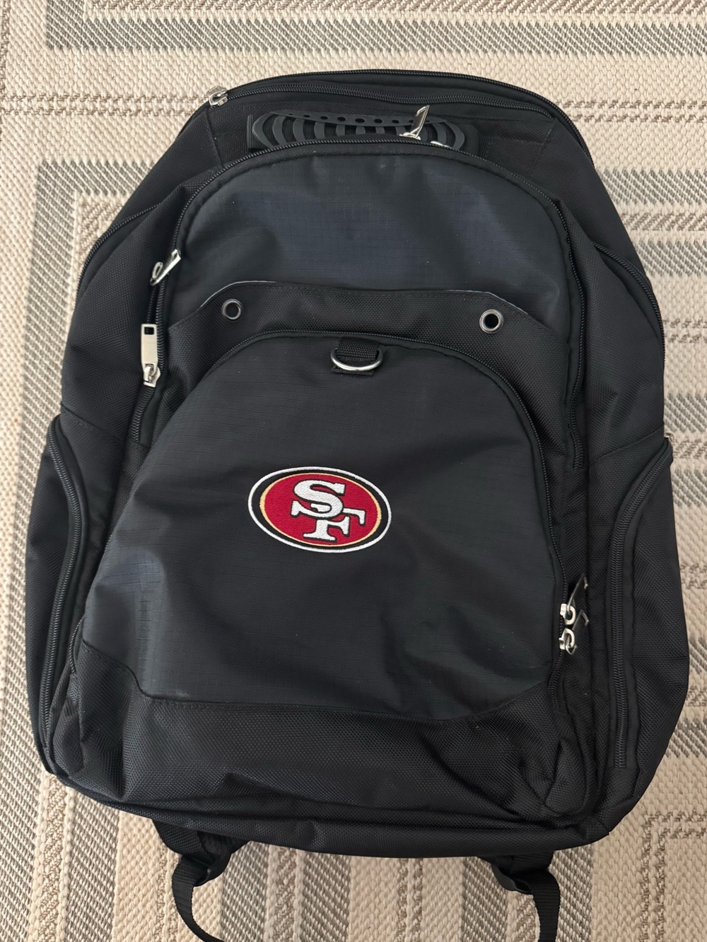 Mercury Luggage San Francisco 49ers NFL Laptop Backpack Black Travel School Like
